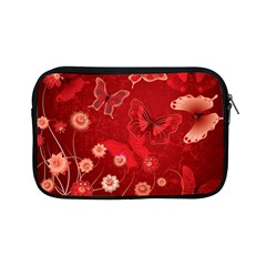 Four Red Butterflies With Flower Illustration Butterfly Flowers Apple Ipad Mini Zipper Cases by Pakjumat