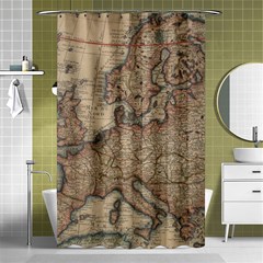 Old Vintage Classic Map Of Europe Shower Curtain 48  X 72  (small)  by Pakjumat