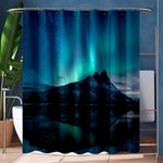 Aurora Borealis Mountain Reflection Shower Curtain 60  x 72  (Medium)  60 x72  Curtain