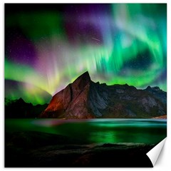 Aurora Borealis Nature Sky Light Canvas 12  X 12  by Pakjumat