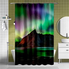 Aurora Borealis Nature Sky Light Shower Curtain 48  X 72  (small)  by Pakjumat