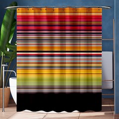 Neopolitan Horizontal Lines Strokes Shower Curtain 60  X 72  (medium)  by Pakjumat