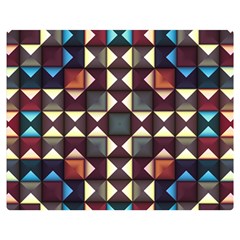 Symmetry Geometric Pattern Texture Premium Plush Fleece Blanket (medium) by Pakjumat