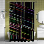 False Prismatic Black Background Shower Curtain 48  x 72  (Small)  Curtain(48  X 72 )