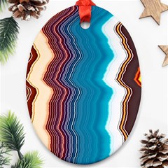 Line Vertical Lines Color Lines Oval Ornament (two Sides) by Pakjumat