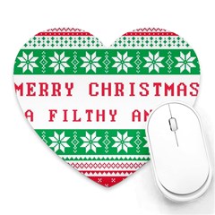 Merry Christmas Ya Filthy Animal Heart Mousepad by Pakjumat