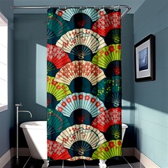 Japanese Fans Bright Pattern Shower Curtain 36  X 72  (stall)  by Pakjumat