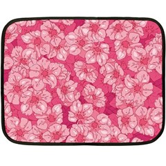 Cute Pink Sakura Flower Pattern Fleece Blanket (mini) by Pakjumat