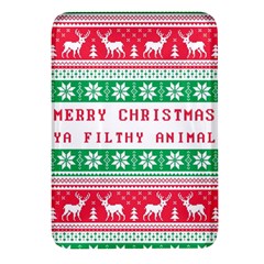 Merry Christmas Ya Filthy Animal Rectangular Glass Fridge Magnet (4 Pack) by Pakjumat