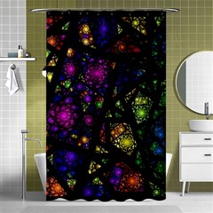 Stained Glass Crystal Art Shower Curtain 48  X 72  (small)  by Pakjumat