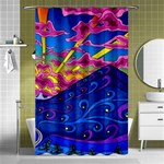 Abstract Paisley Art Pattern Design Fabric Floral Decoration Shower Curtain 48  x 72  (Small)  Curtain(48  X 72 )