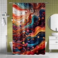 Pattern Abstract Shower Curtain 48  X 72  (small)  by Pakjumat