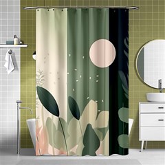 Spring Floral Plants Foliage Minimal Minimalist Shower Curtain 48  X 72  (small)  by Pakjumat