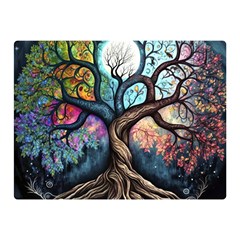 Tree Colourful Two Sides Premium Plush Fleece Blanket (mini) by Pakjumat