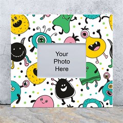 Funny Monster Pattern White Wall Photo Frame 5  X 7  by Pakjumat