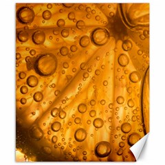 Lime Water Bubbles Macro Light Detail Background Canvas 8  X 10  by Pakjumat