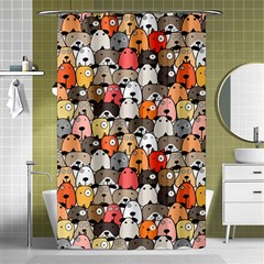 Cute Dog Seamless Pattern Background Shower Curtain 48  X 72  (small)  by Pakjumat