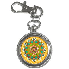 Mandala Patterns Yellow Key Chain Watches by Pakjumat