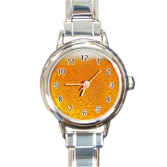 Beer Bubbles Pattern Round Italian Charm Watch by Maspions