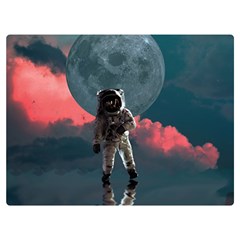 Astronaut Moon Space Nasa Planet Premium Plush Fleece Blanket (extra Small) by Maspions