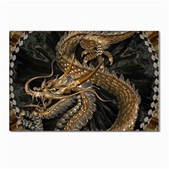 Fantasy Dragon Pentagram Postcard 4 x 6  (pkg Of 10) by Maspions