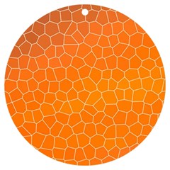 Orange Mosaic Structure Background Uv Print Acrylic Ornament Round by Hannah976