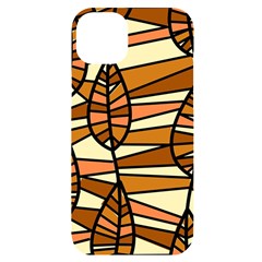 Autumn Leaf Mosaic Seamless Iphone 14 Plus Black Uv Print Case by Hannah976