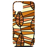 Autumn Leaf Mosaic Seamless iPhone 14 Plus Black UV Print Case Front