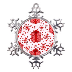 Cute Gift Boxes Metal Large Snowflake Ornament by ConteMonfrey