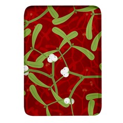 Mistletoe Christmas Texture Advent Rectangular Glass Fridge Magnet (4 Pack) by Hannah976