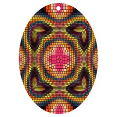 Kaleidoscope Art Pattern Ornament Uv Print Acrylic Ornament Oval by Hannah976