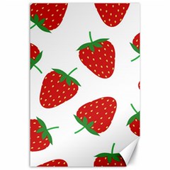 Seamless Pattern Fresh Strawberry Canvas 24  X 36  by Sarkoni