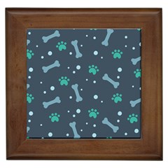 Bons Foot Prints Pattern Background Framed Tile by Grandong