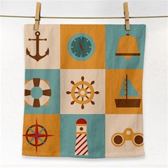 Nautical Elements Collection Face Towel by Grandong