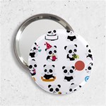 Playing Pandas Cartoons 2.25  Handbag Mirrors Front