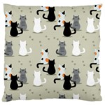 Cute Cat Seamless Pattern Large Cushion Case (Two Sides) Front