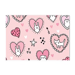 Cartoon Cute Valentines Day Doodle Heart Love Flower Seamless Pattern Vector Crystal Sticker (a4) by Apen