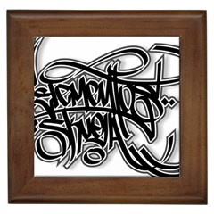 Hip Hop Music Drawing Art Graffiti Framed Tile by Sarkoni