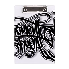 Hip Hop Music Drawing Art Graffiti A5 Acrylic Clipboard by Sarkoni