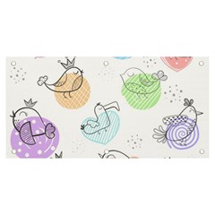 Cartoon Bird Cute Doodle Bird Banner And Sign 6  X 3  by Bedest