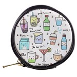 Drinks Cocktails Doodles Coffee Mini Makeup Bag Back