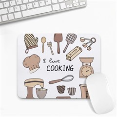 I Love Cooking Baking Utensils Knife Small Mousepad by Apen