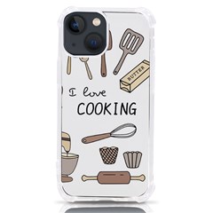 I Love Cooking Baking Utensils Knife Iphone 13 Mini Tpu Uv Print Case by Apen