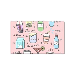 Drink Cocktail Doodle Coffee Sticker Rectangular (100 Pack) by Apen