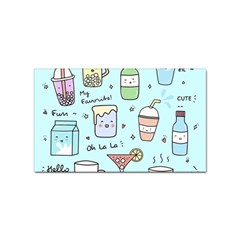 Drinks Cocktails Doodle Coffee Sticker Rectangular (100 Pack) by Apen