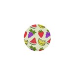 Fruits Pattern Background Food 1  Mini Buttons Front