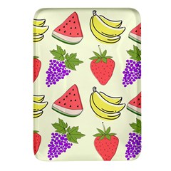 Fruits Pattern Background Food Rectangular Glass Fridge Magnet (4 Pack) by Apen