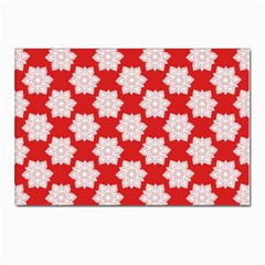 Christmas Snowflakes Background Pattern Postcards 5  X 7  (pkg Of 10) by Apen