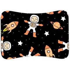 Astronaut Space Rockets Spaceman Velour Seat Head Rest Cushion by Ravend