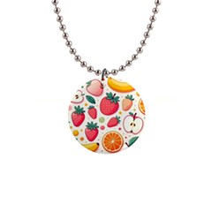 Fruit Sweet Pattern 1  Button Necklace by Ravend